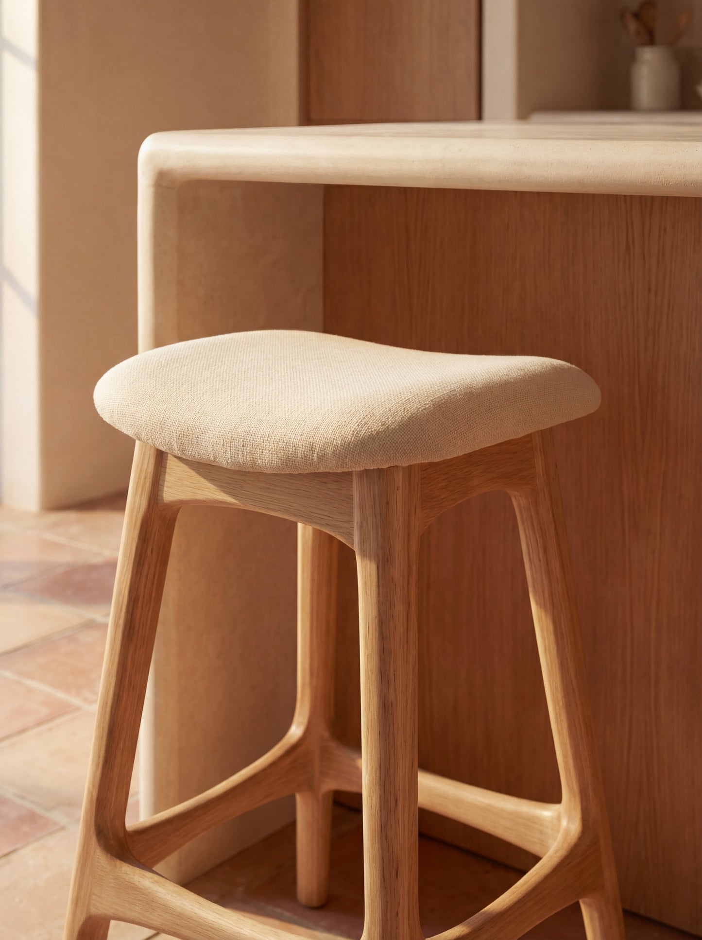Ashwood Bar Stool Yuki with Seat Cushion