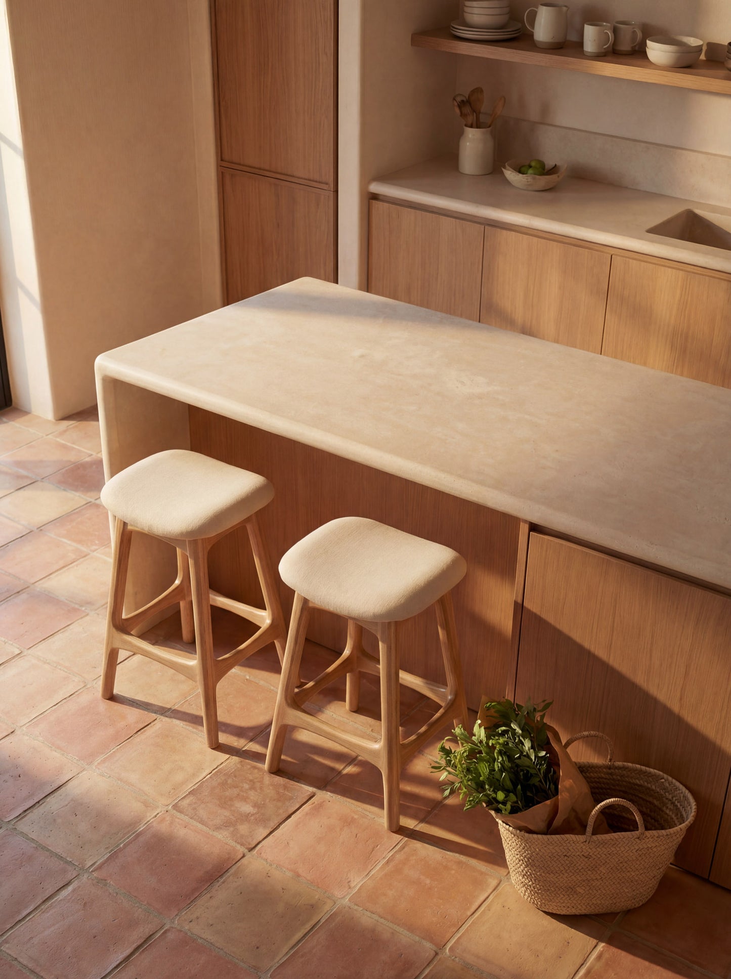 Ashwood Bar Stool Yuki with Seat Cushion