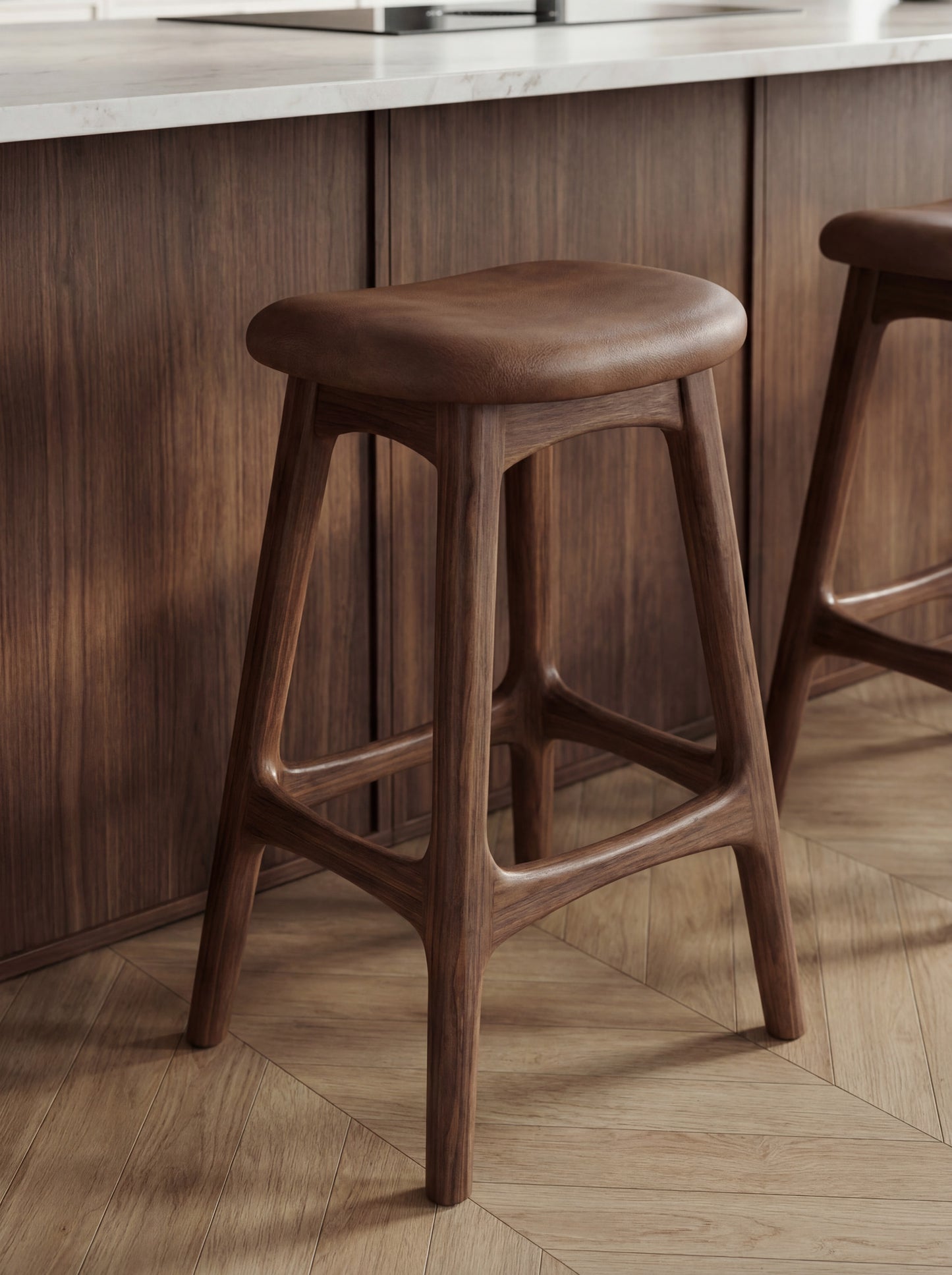 Ashwood Bar Stool Yuki with Seat Cushion