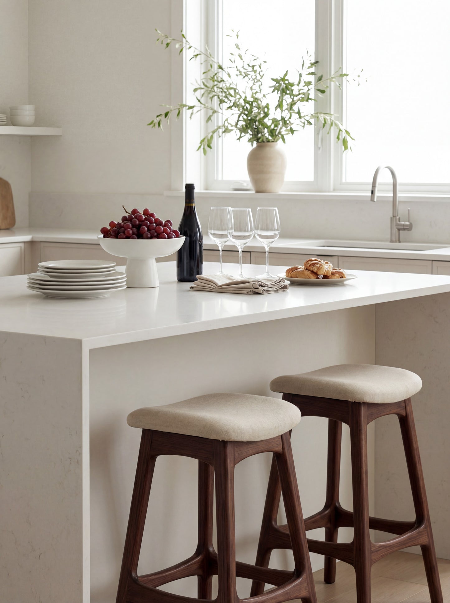 Ashwood Bar Stool Yuki with Seat Cushion
