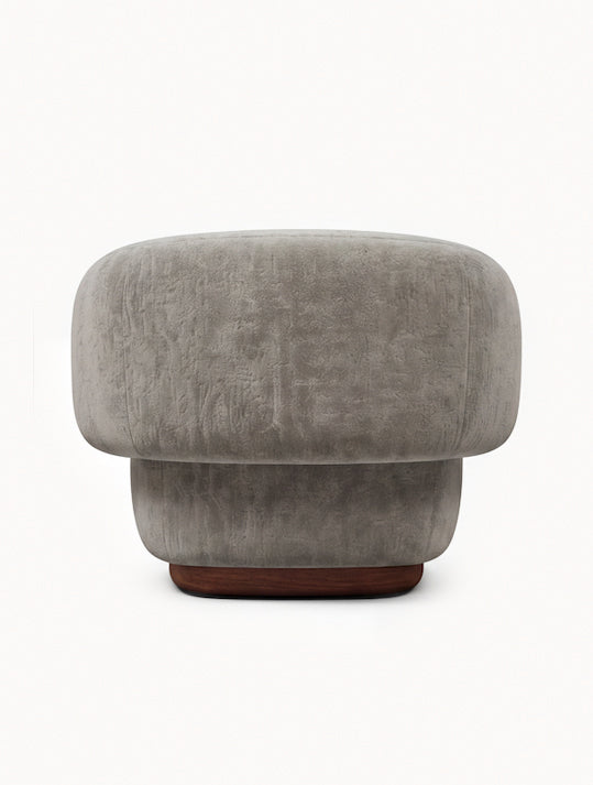 Lounge Chair Cocoon with Wooden Swivel Leg 360°