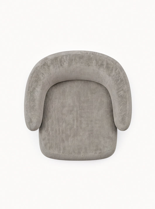 Lounge Chair Cocoon with Wooden Swivel Leg 360°