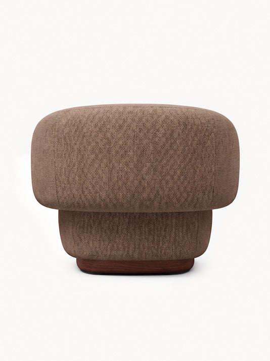 Lounge Chair Cocoon with Wooden Swivel Leg 360°
