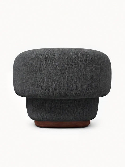 Lounge Chair Cocoon with Wooden Swivel Leg 360°