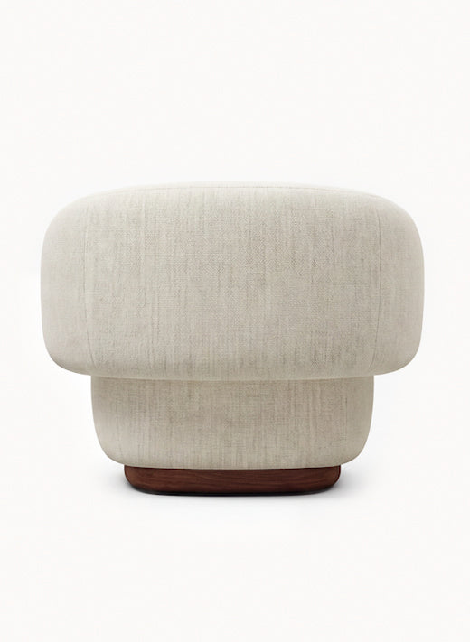 Lounge Chair Cocoon with Wooden Swivel Leg 360°