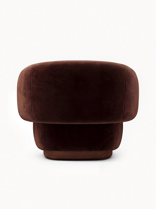 Lounge Chair Cocoon with Wooden Swivel Leg 360°