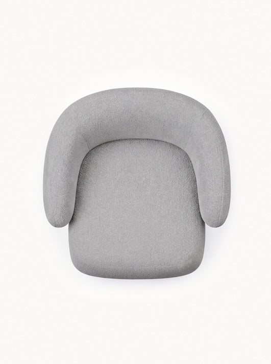 Lounge Chair Cocoon with Wooden Swivel Leg 360°