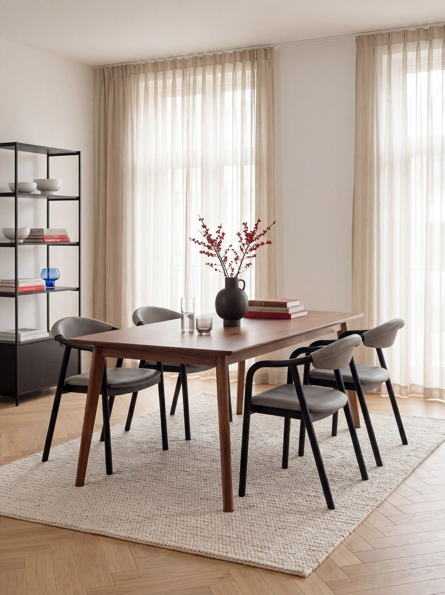 Ashwood Dining Armchair Novaro in Nubuck Leather