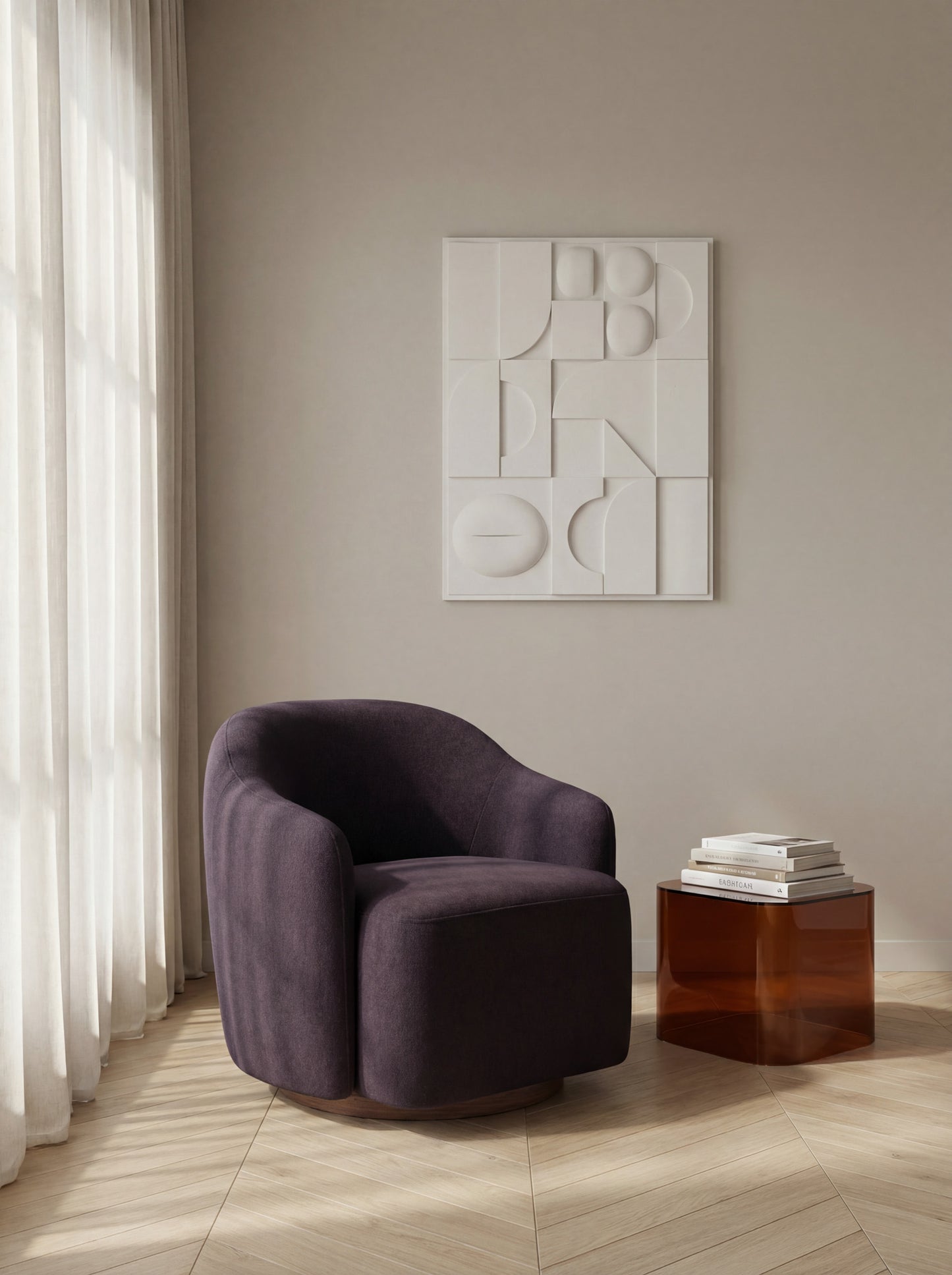 Lounge Chair Hoshi With Swivel Leg 360°