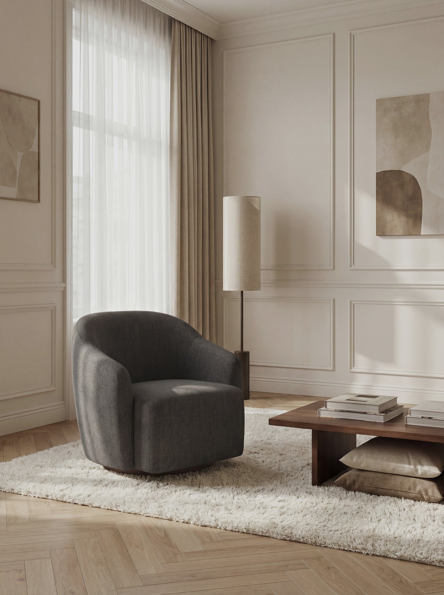 Lounge Chair Hoshi With Swivel Leg 360°
