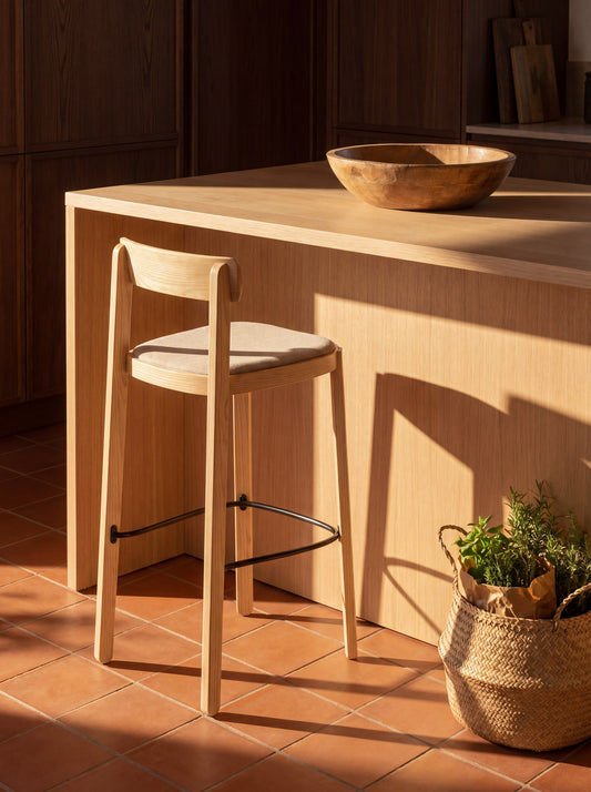 Ashwood Bar Stool Kairo with Seat Cushion