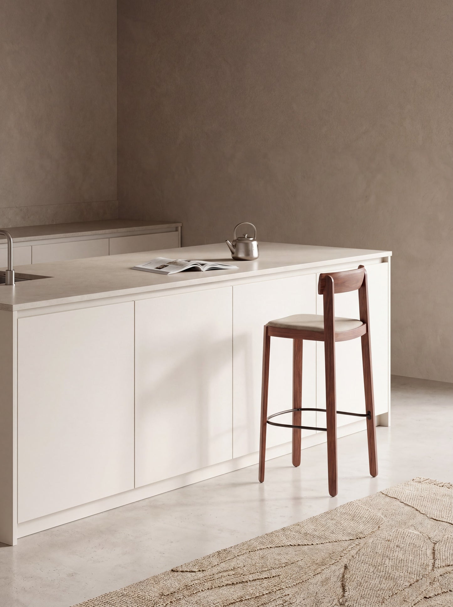Ashwood Bar Stool Kairo with Seat Cushion