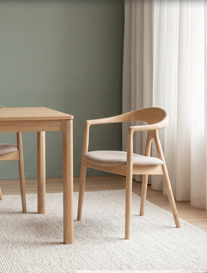 Ashwood Dining Armchair Sakuro with Seat Cushion