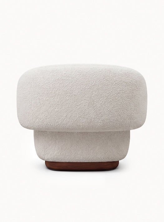 Lounge Chair Cocoon with Wooden Swivel Leg 360°